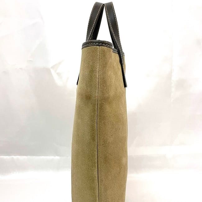 Loewe Tote Bag Beige Brown Anagram Excellent Condition Suede Leather