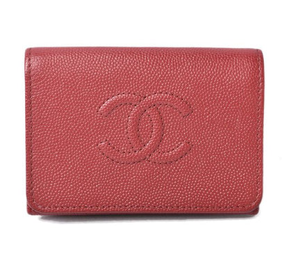 Chanel Mini Wallet Trifold Wallet Chanel Wallet Coco Mark Caviar Skin Dah Cles