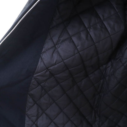 Hermes 22AW 2h0106dg Cashmere Blend Serie Button Zip Up Quilted Coat Dark Navy