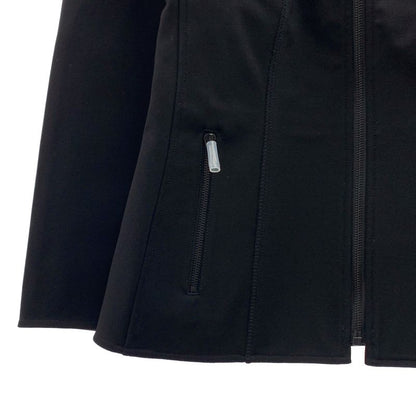 Hermes - Rayon Stretch Collarless Zip Up Jacket - 40 - Black - Women