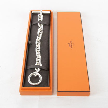 Hermes 11 Frames 101g With Box Chaine D'ancre TGM Bracelet Silver 925 Ladies