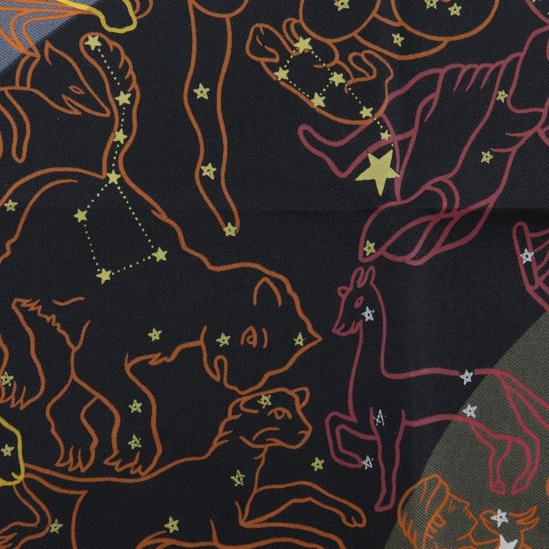 Hermes Carré 45 Petit Carré Constellation Ship Orion Rare Design Silk Women's