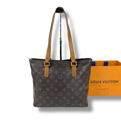 Louis Vuitton Mini Tote Cabas Piano Monogram Leather Brown Shoulder Bag