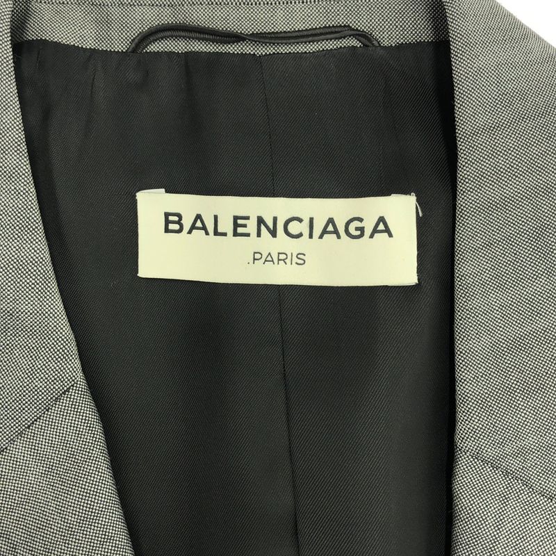 Balenciaga Wool Mohair Set-Up Suit 390206 Gray 44