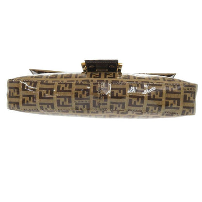 Fendi Zucchino Mamma Bucket Coated Canvas Brown Handbag 0894 Fendi