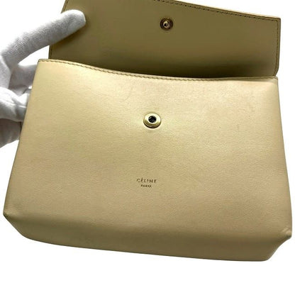 Celine Pouch Beige Excellent Condition Small Bag Leather Preowned Celine Hook