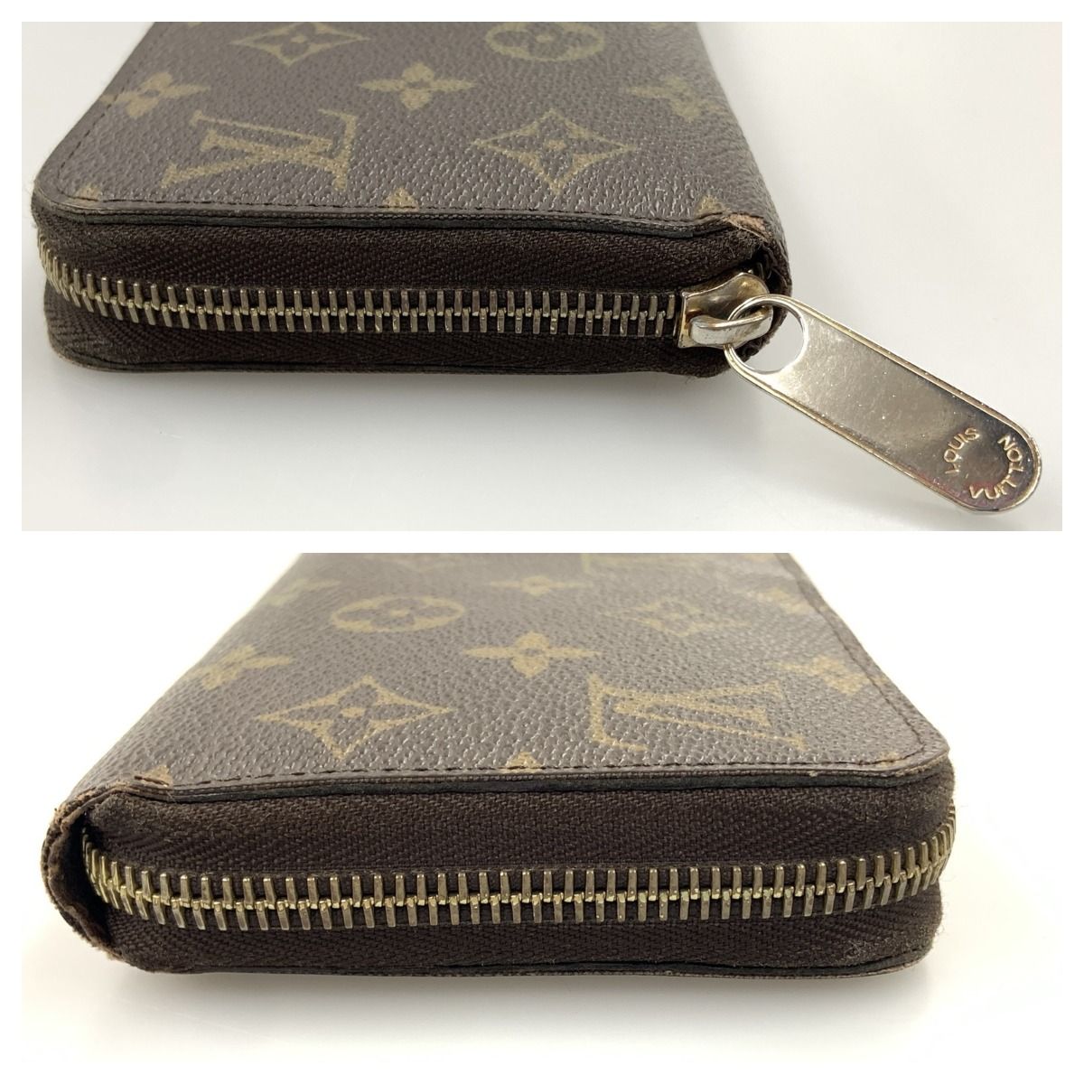 Louis Vuitton Monogram Zippy Wallet Round Zipper Long Wallet M42616 Brown