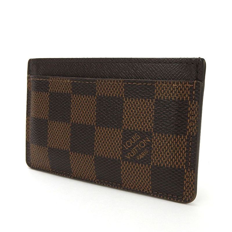 Louis Vuitton Card Casepass Caseporte Cult Surplen61722damier Ebene Leatherlevy