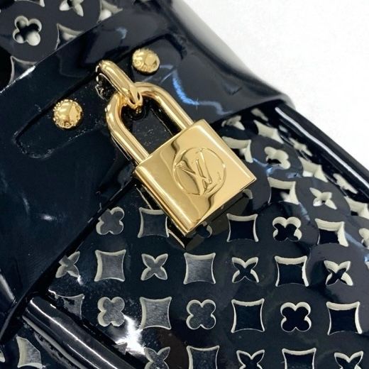 Louis Vuitton Chess Line Monogram Loafers Leather Shoes Patent Black Gold Logo