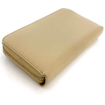 Fendi Round Zipper Long Wallet Beige By The Way 8m0299