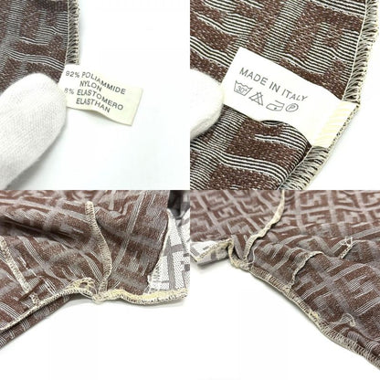 Fendi Polo Shirt Zucca Pattern Polyamide Beige