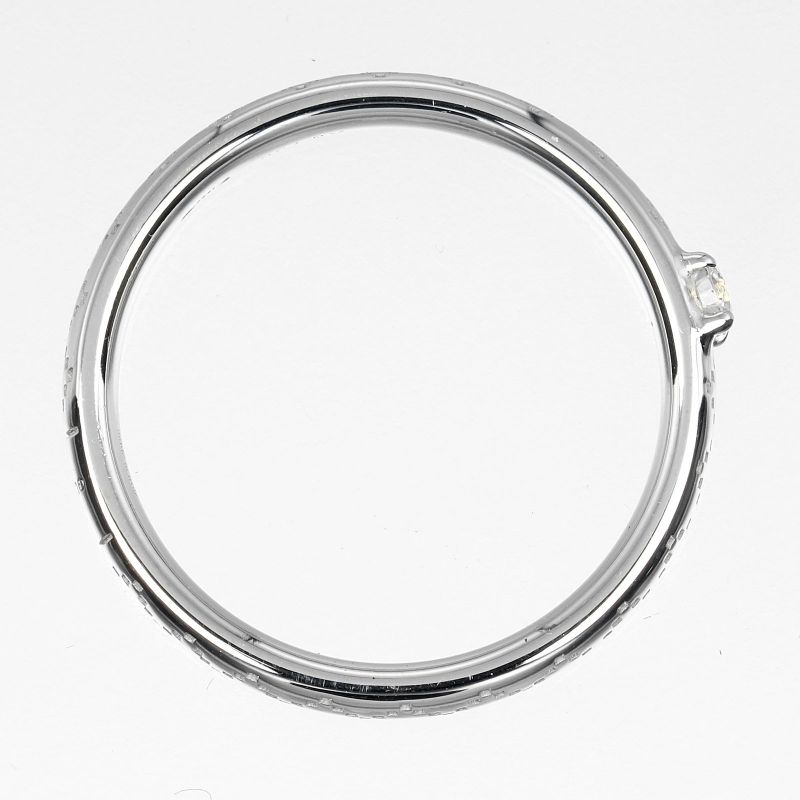 Gucci Diamantissima 18kwhite Gold X Diamonds #7 Ladies 2.4g Ring