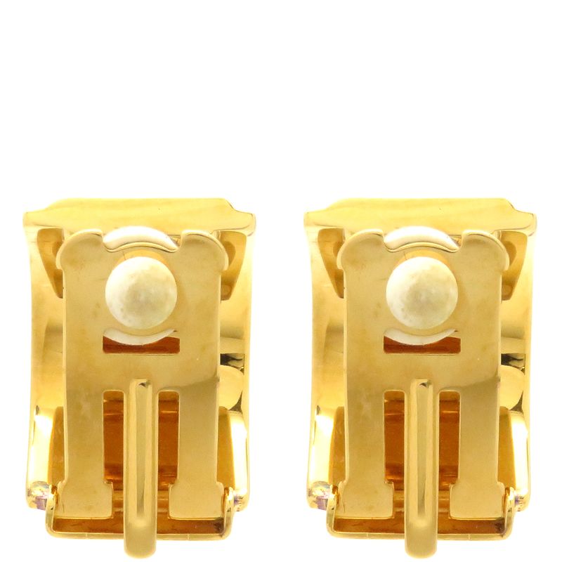 Hermes Earring Emile GP Cloisonne Navy X Gold Cloisonne [box