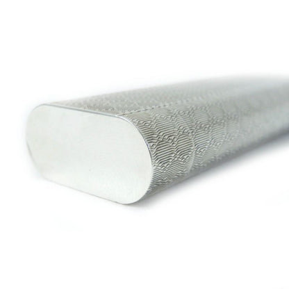 Cartier Plaid Oval Gas Lighter Smoking Goods Silver Made In Switzerland Men's