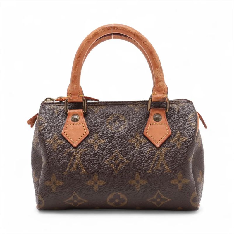 Louis Vuitton Monogram Mini Speedy M41534 Leather 2WAY Shoulder Bag Crossbody