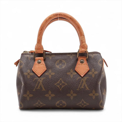 Louis Vuitton Monogram Mini Speedy M41534 Leather 2WAY Shoulder Bag Crossbody