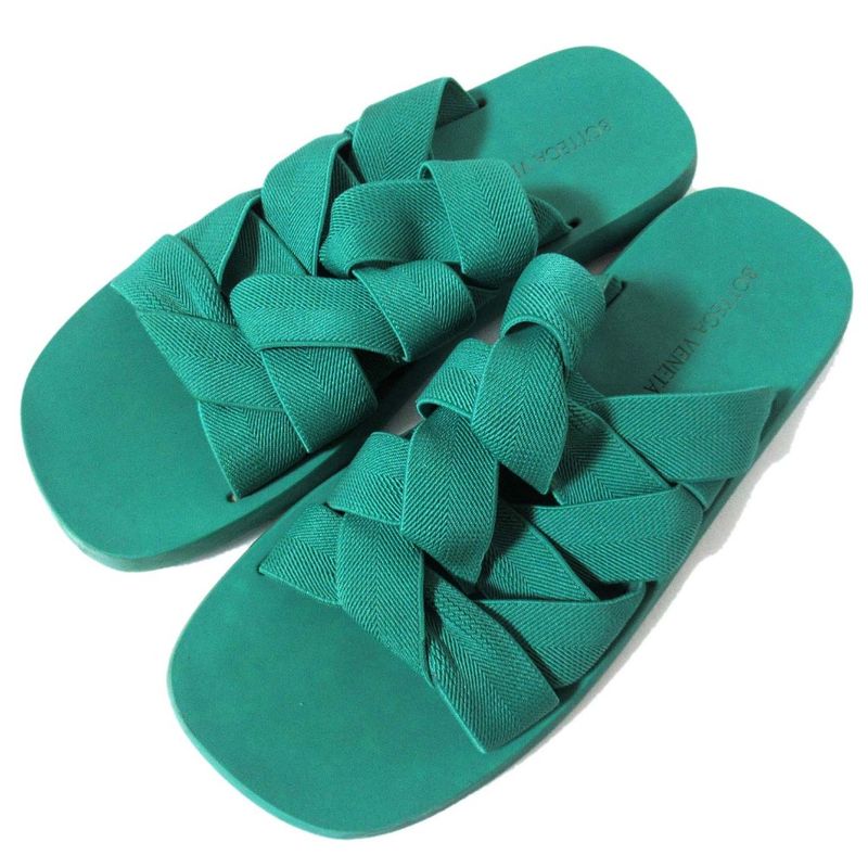 Bottega Veneta Intrecciato Flat Sandals Size 43 Approx 28cm (11.02in) Green