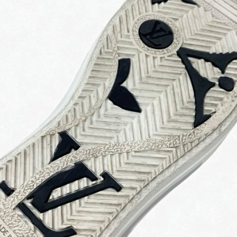 Louis Vuitton Charlie Line Monogram Sneakers Shoes Leather White Gray Black