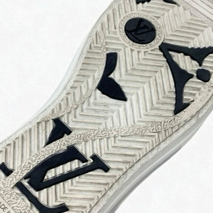 Louis Vuitton Charlie Line Monogram Sneakers Shoes Leather White Gray Black