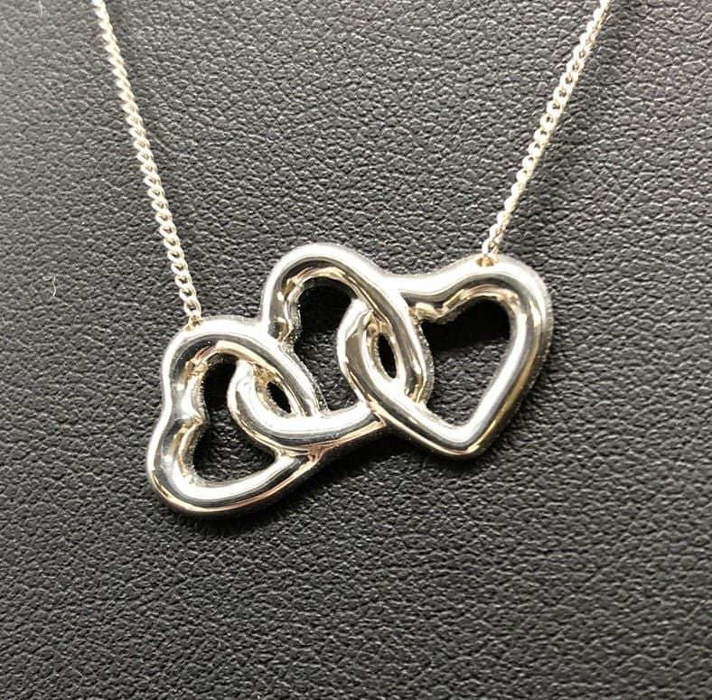 Tiffany & Co Tiffany & Co Triple Open Heart Necklace 3strand Silver 925 Ladies