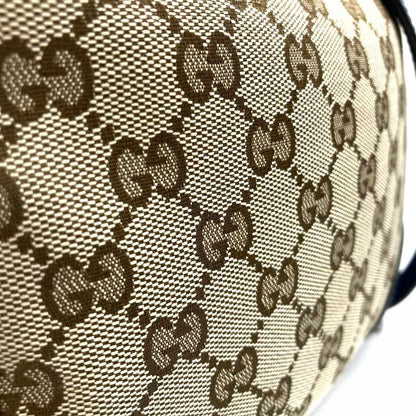 Gucci 449413 Shoulder Bag GG Canvas/leather Blue/brown Women