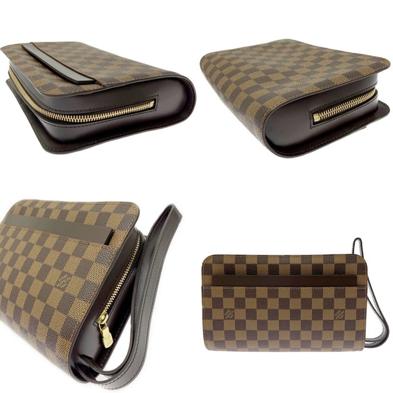 Louis Vuitton N51993 Damier PVC Saint Louis Clutch Bag Brown 353903 Clutch Bag