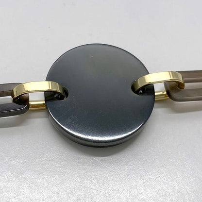 Hermes Bracelet Fet Vosges GM Black Gold Excellent Condition