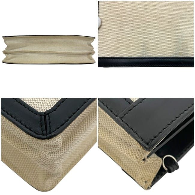 Balenciaga Shoulder Bag Navy Pochette Natural Black