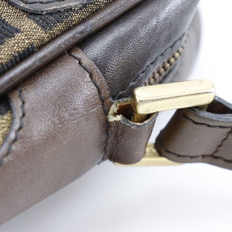 Fendi Zucca Canvas Brown Unisex Shoulder Bag