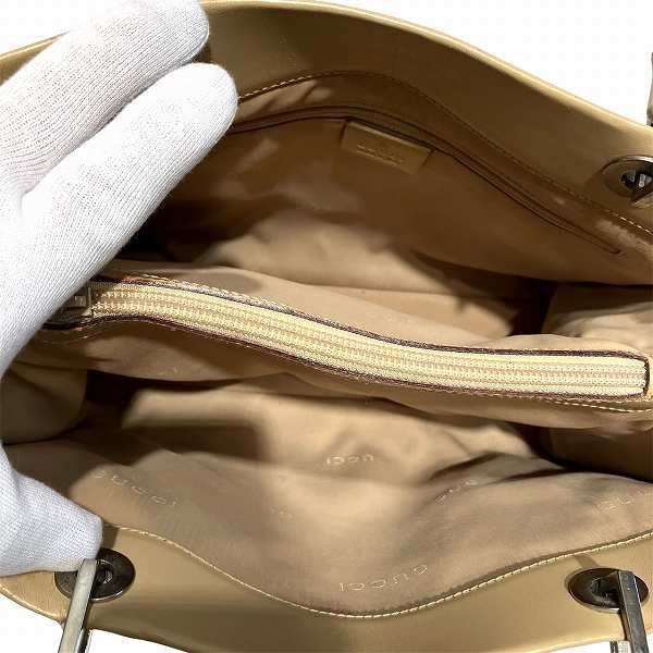 Gucci Bamboo 1016 Beige Bag Tote Handbag Women