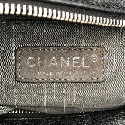 Chanel CC Logo Jumbo CC Soft Caviar Leather Hand Tote Black