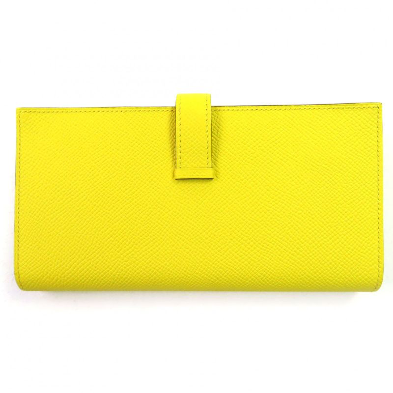 Hermes Bearn Souffle Vaux Epson Jeanne Naples Silver Hardware H Logo Foldable