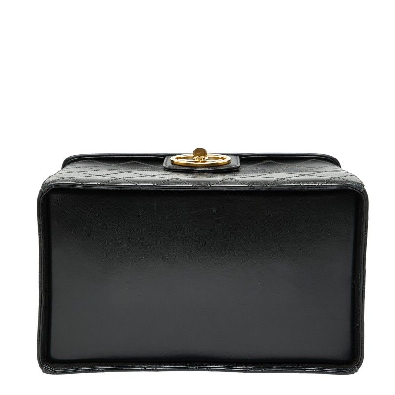 Chanel Bicolore Vanity Bag Shoulder Bag 2WAY Black Lambskin Ladies Chanel