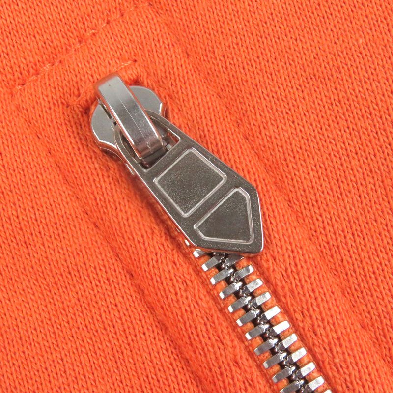 Hermes 2021 H Logo Embroidery Serie Button Blouson Jacket Stadium Jacket Orange