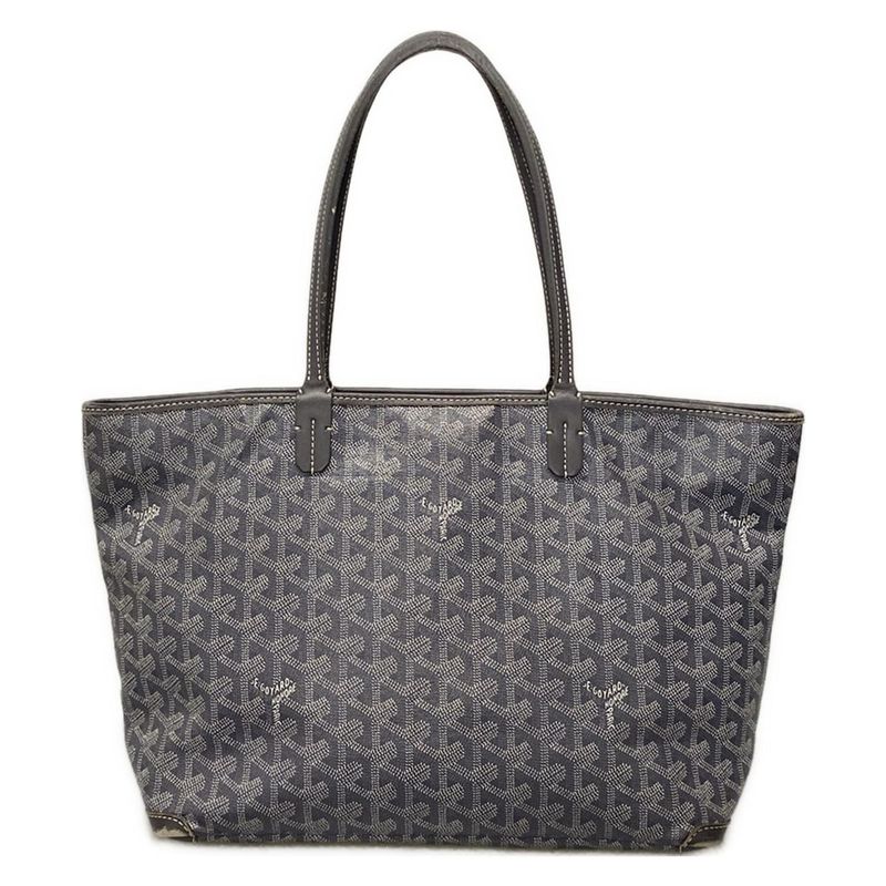 Goyard Handbag Artois PM Dark Gray With Initials Leather