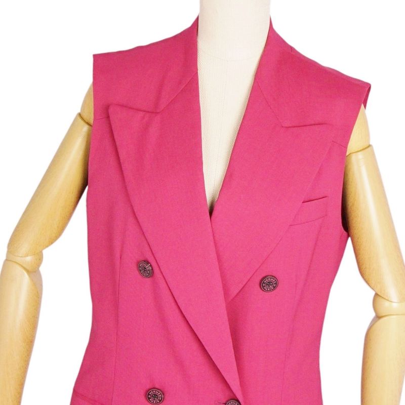 Hermes Coat Long Gilet Sleeveless Wool Serie