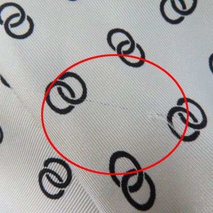 Louis Vuitton 22SS 1a9nyn 100% Silk Chain Link Drawstring Dress White Black 36