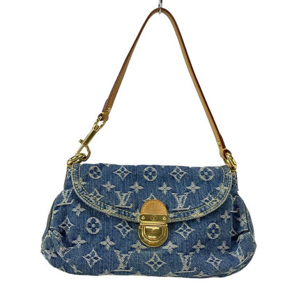 Louis Vuitton Shoulder Bag Monogram Denim Mini Pleated M95050 Blue Cotton