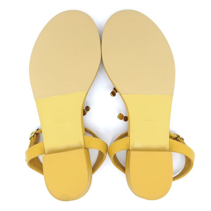 Chanel Flat Sandals G45004 Yellow - 38C Visual - Coco Mark Women's Shoes