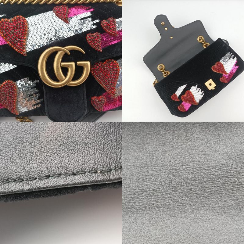 Guccigg Marmont Black Velour 443497 G025329507