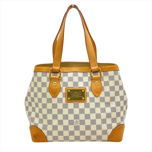 Louis Vuitton Hampstead PM Handbag Damier Azure N51207 White Gold Hardware