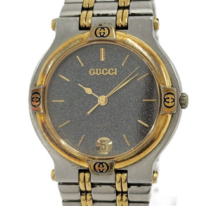 Gucci Wristwatch Men's Quartz SS Gray Dial 9000m
