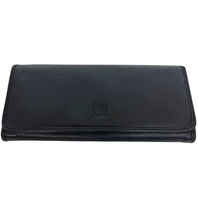 Loewe Bifold Long Wallet Black Amazona Excellent Condition Wallet Leather