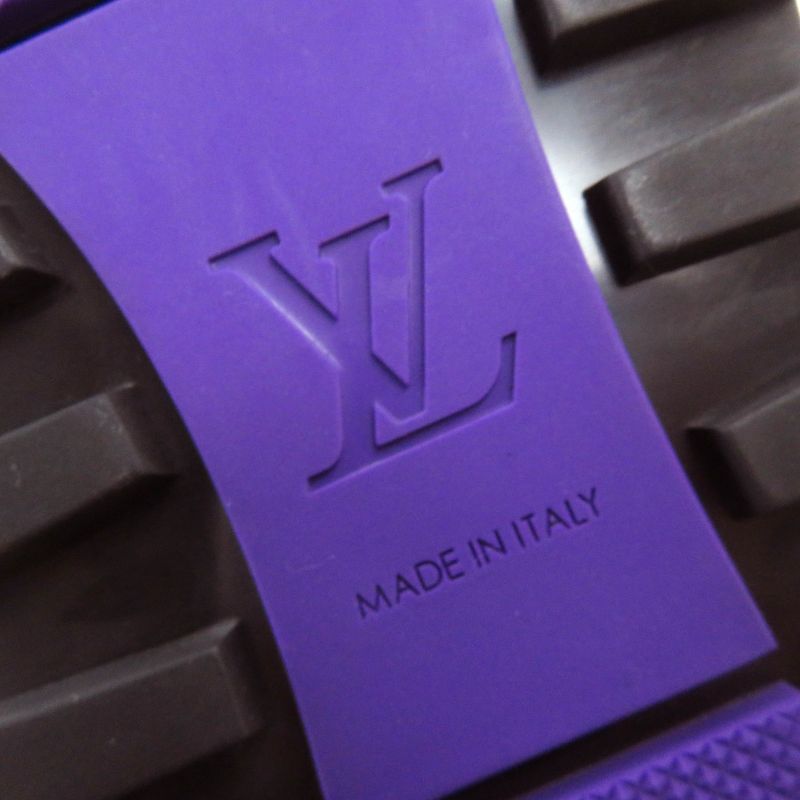 Louis Vuitton Congrès Line Plain Toe Derby Shoes Leather Shoes Purple Gradient