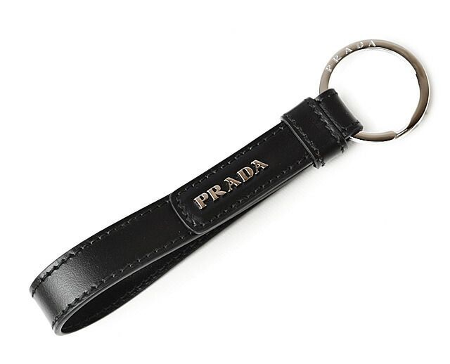 Prada Key Ring Key Holder Bag Charm Prada Logo 2pp154 070 F0002 NERO Black