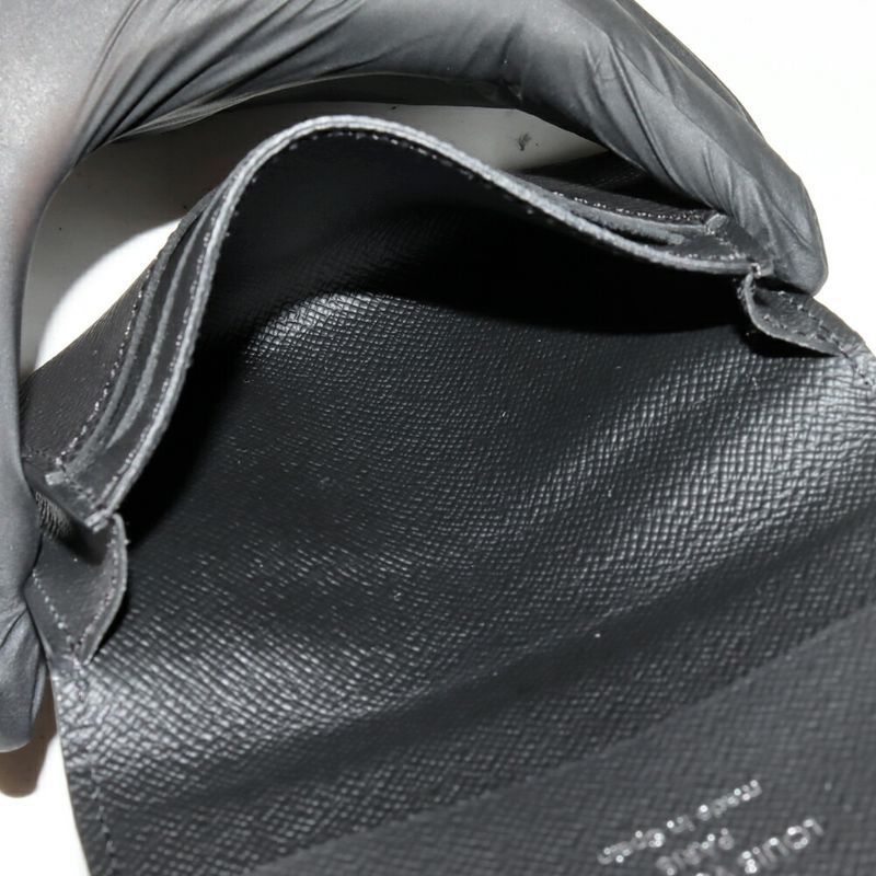 Louis Vuitton Business Card Holder With Depth Taiga Noir Black Envelope Carte