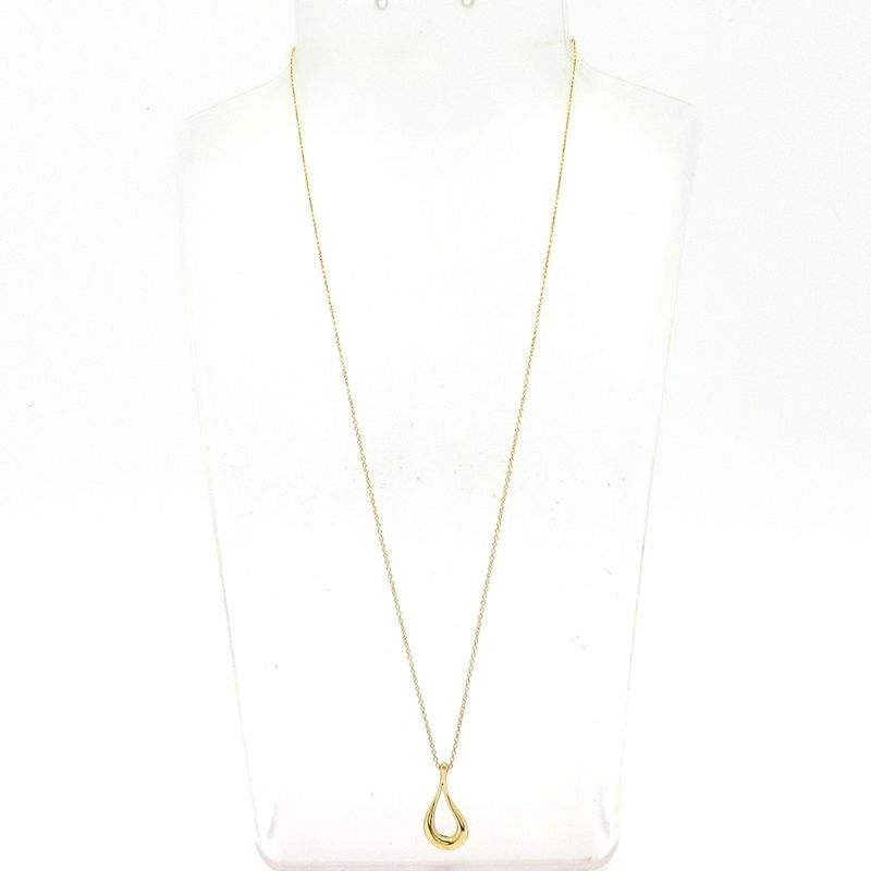 Tiffany & Co Necklace Open Teardrop 18K Yellow Gold