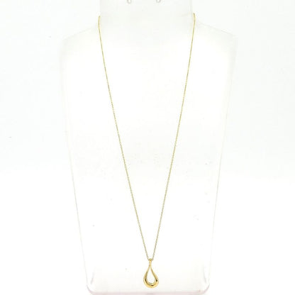 Tiffany & Co Necklace Open Teardrop 18K Yellow Gold