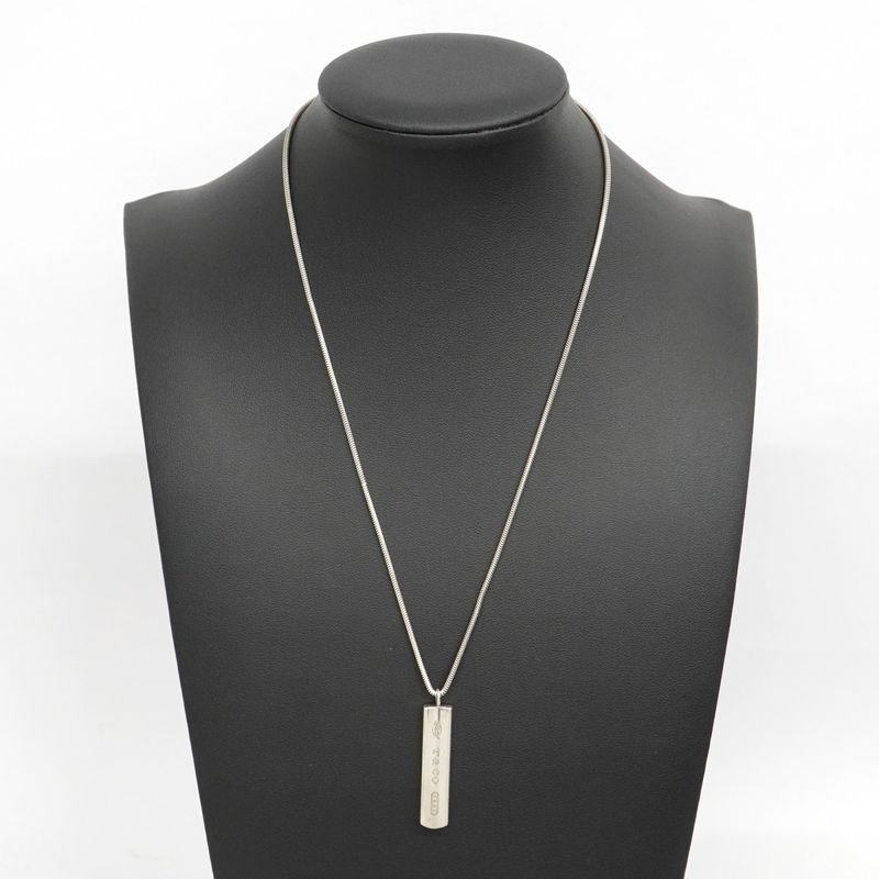 Tiffany & Co Necklace Narrow Bar 925 Silver Ladies