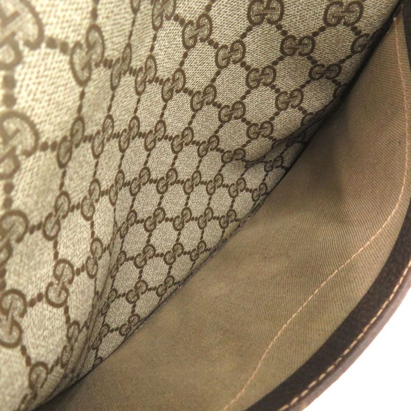 Gucci Old Gucci Sherry GG 39 002 4487 PVC Canvas Beige Tote Bag 1656 Gucci